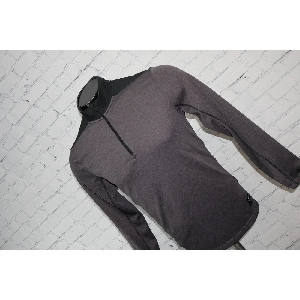 Nike Golf 1/4 Zip Pullover Mens Small Gray Long Sleeve Shirt Performance Gym